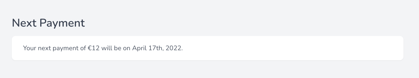 image Next payment